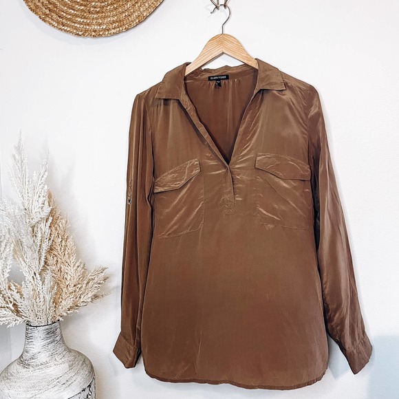Eileen Fisher Silk Lagenlook Oversized Button Down Size Small - Picture 1 of 9